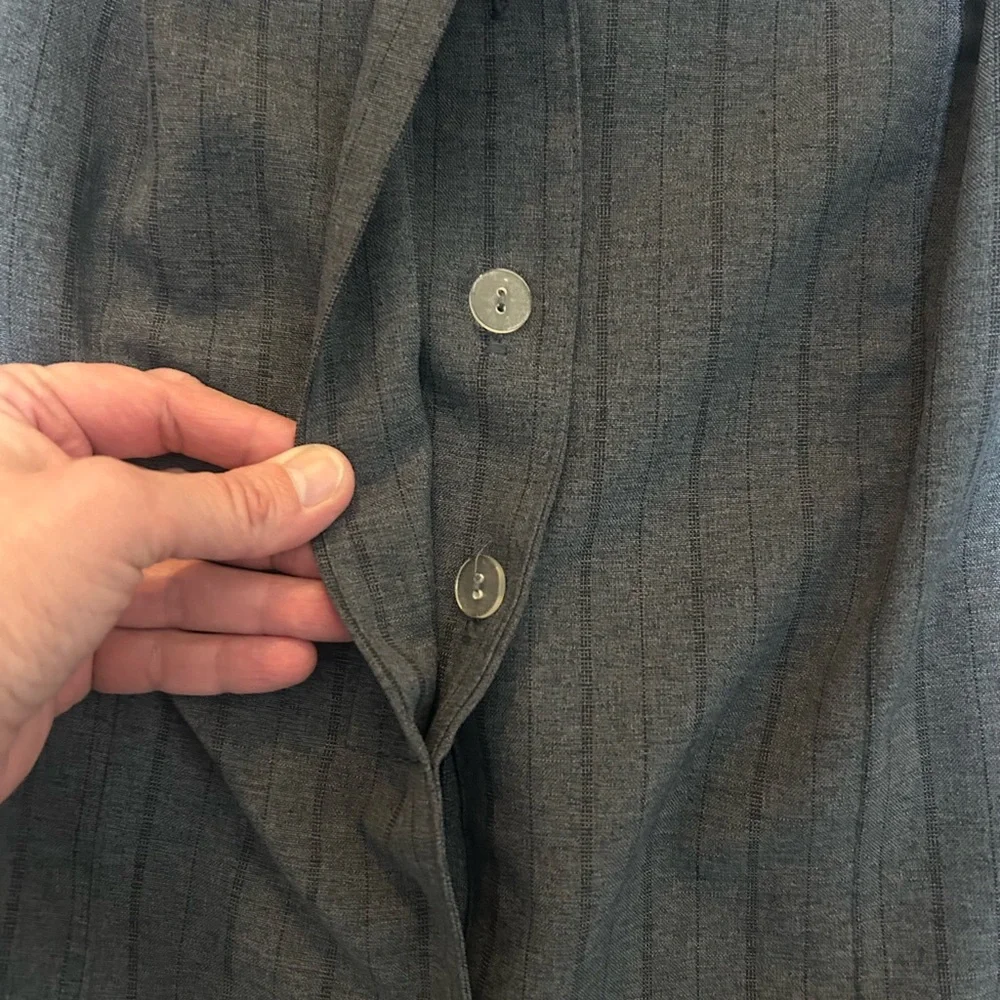 Women’s Rag Gray/black Pin Striped Blazer Size 16
